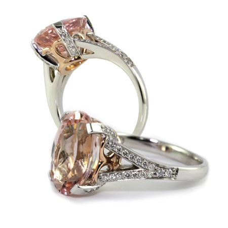 Custom-made-morganite-diamond-two-tone-ring