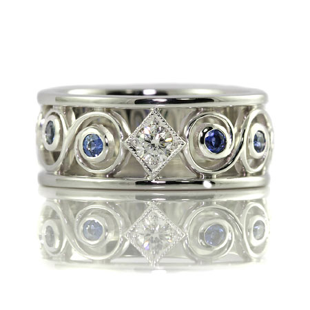 Sapphire-diamond-custom-wedding-band-bentley-de-lisle