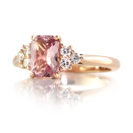 Radiant-cut-padparadscha-sapphire-diamond-engagement-ring-paddington-bentley-de-lisle
