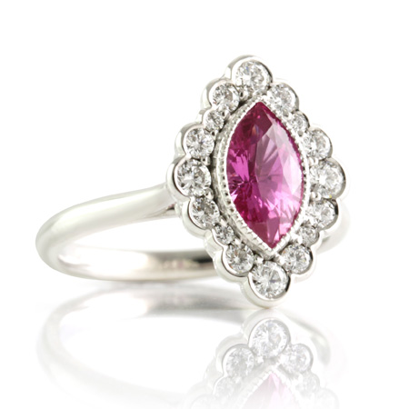 Pink-marquise-sapphire-flower-cluster-ring-bentley-de-lisle