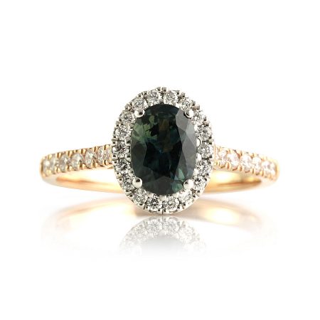 Teal-green-australian-sapphire-halo-ring-bentley-de-lisle-paddington-jeweller