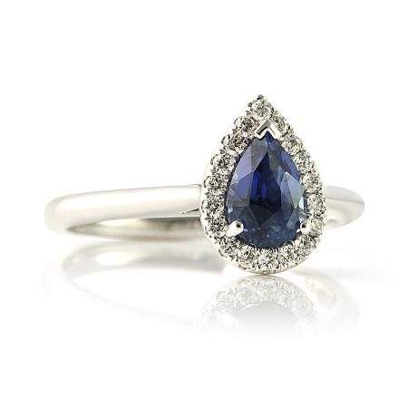 Blue-pear-sapphire-halo-ring-bentley-de-lisle-paddington-new