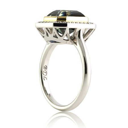 Emerald Cut Parti Sapphire Ring - Bentley De Lisle