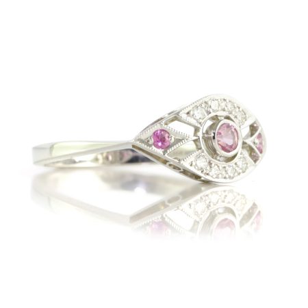 Pink-sapphire-diamond-art-deco-ring-bentley-de-lisle-Paddington