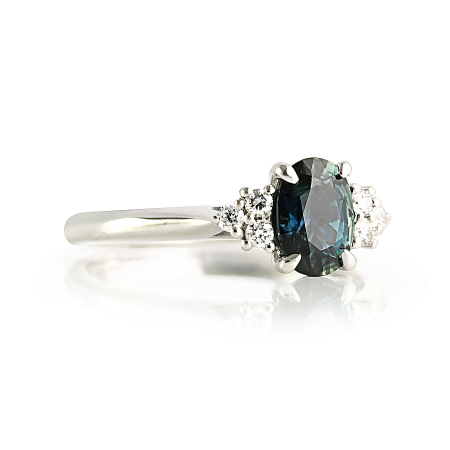 Teal-Australian-Sapphire-Argyle-Diamond-Ring-0.89ct
