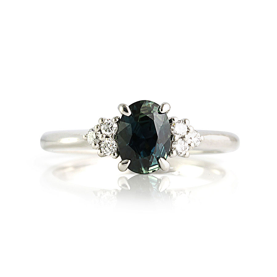 Teal-Australian-Sapphire-Argyle-Diamond-Ring-front-089ct-bentley-de-lisle