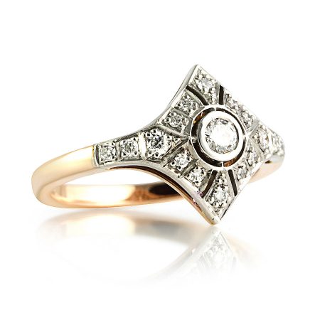 Diamond-art-deco-ring-rose-gold-ring-bentley-de-lisle-front-11226