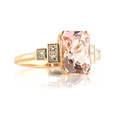 Pink Morganite Diamond Ring Bentley De Lisle