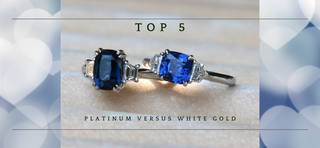 Platinum versus 18ct white gold
