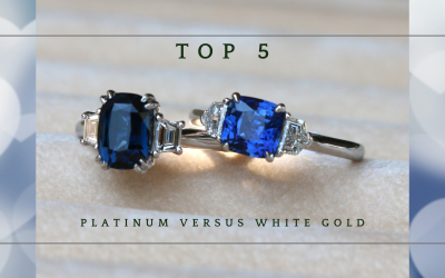 Platinum versus 18ct white gold
