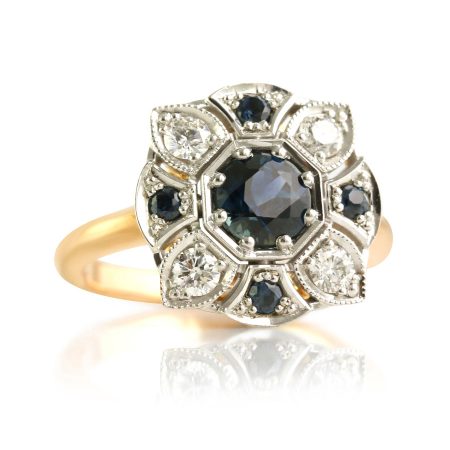 Art Deco Style Australian Sapphire Ring (3)